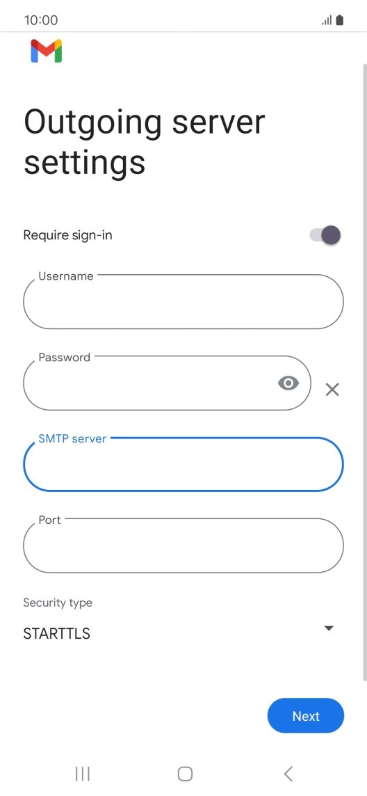 Press the field below 
