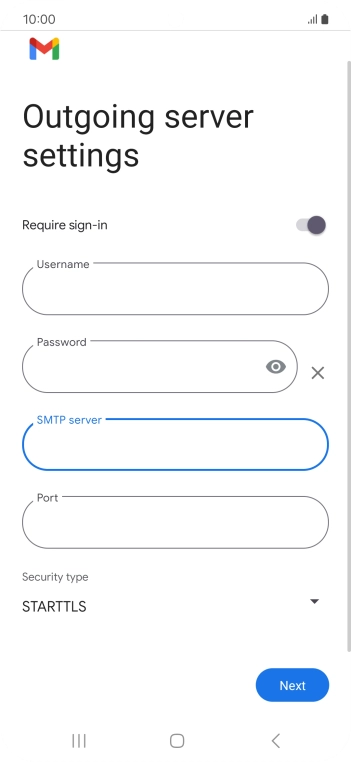Press the field below 