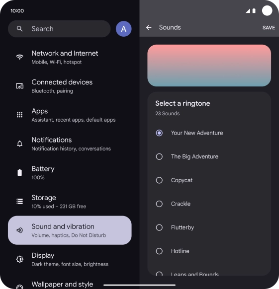 Press the required ring tones to hear them.