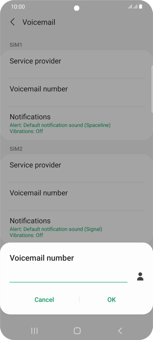 Key in +447953222222 and press OK.