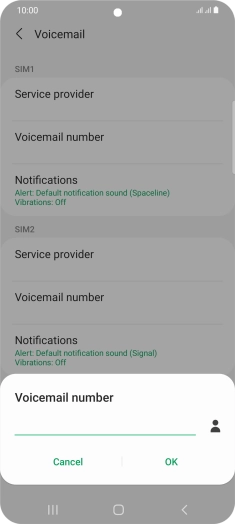 Key in +447953222222 and press OK.