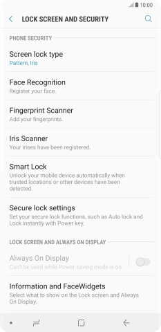Press Screen lock type and key in the current phone lock code.