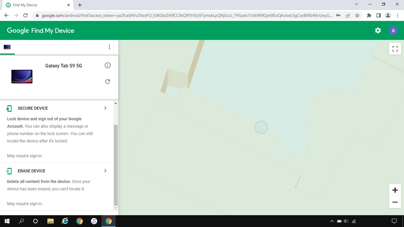 Click ERASE DEVICE and follow the instructions on the screen to delete all tablet content. Please note that you will no longer be able to use Find My Device when you've deleted all tablet content.