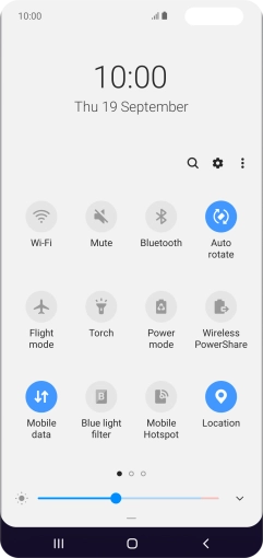 Press the settings icon.