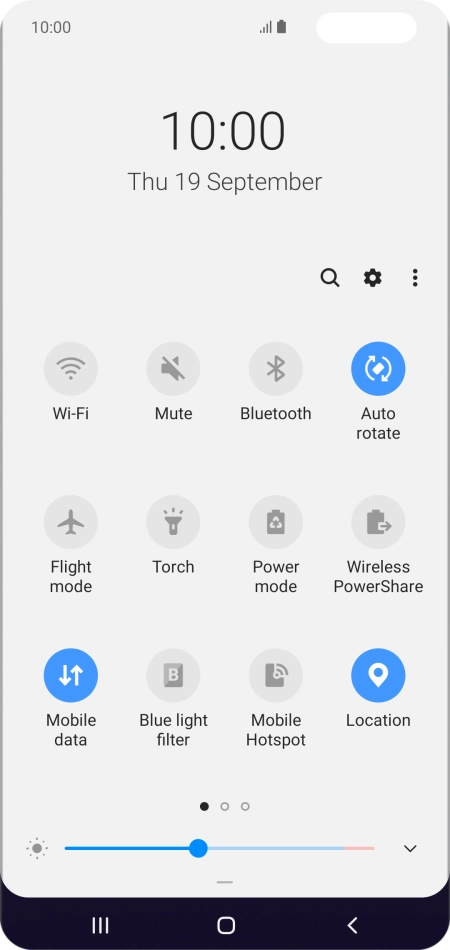 Press the settings icon.