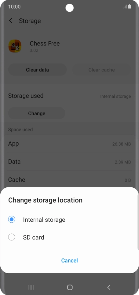 Press the name of the memory card.