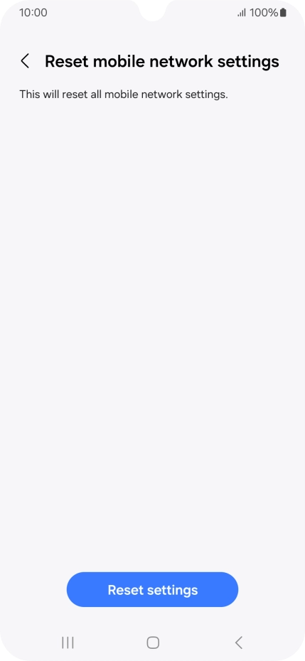 Press Reset settings.
