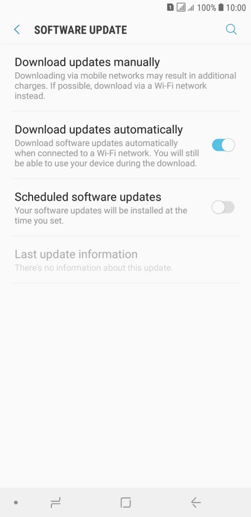 Press Download updates manually. If a new software version is available, it's displayed. Follow the instructions on the screen to update the phone software.