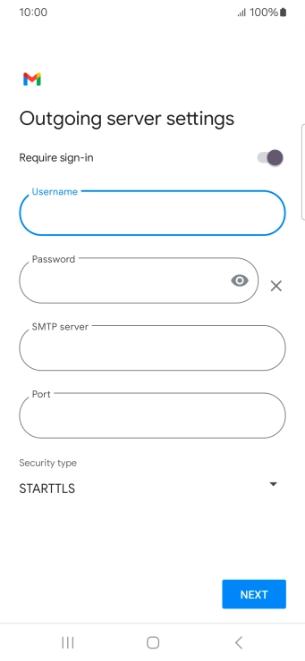 Press the field below 