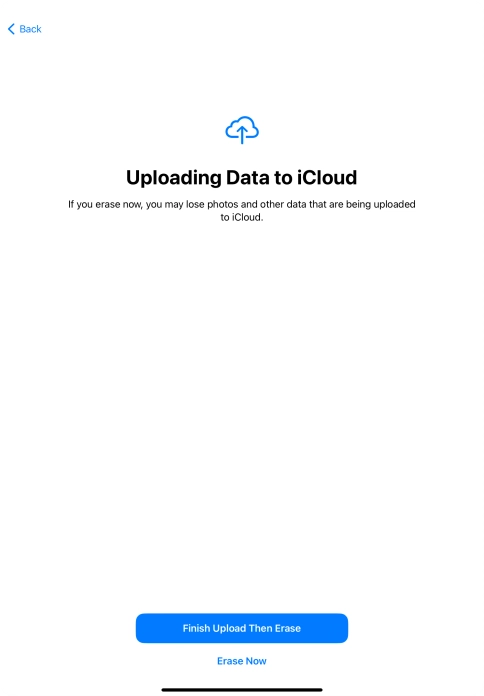 Press the required setting.