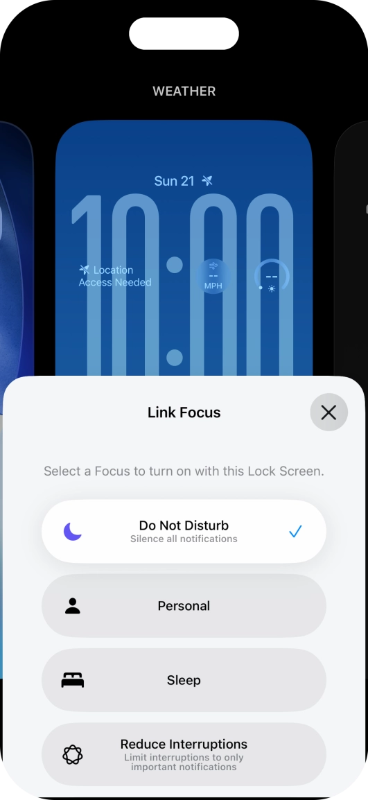 Press the close icon.