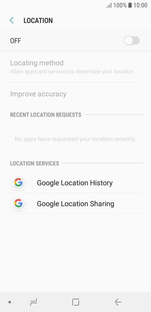 Press the indicator to turn the function on or off.