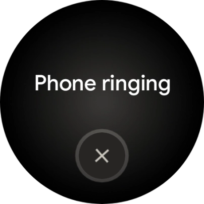 Press the end icon when you've found your phone.