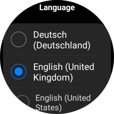 Press the required language.