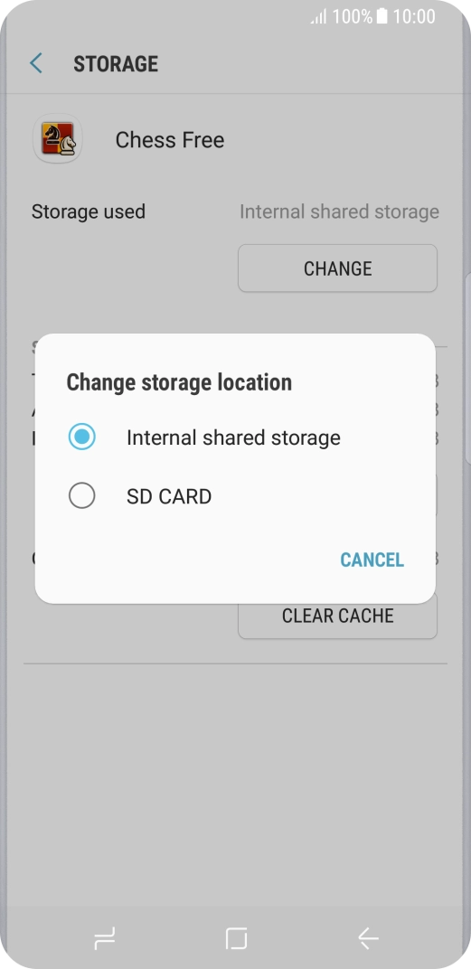 Press the name of the memory card.