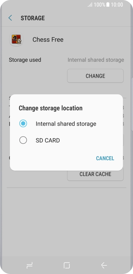 Press the name of the memory card.