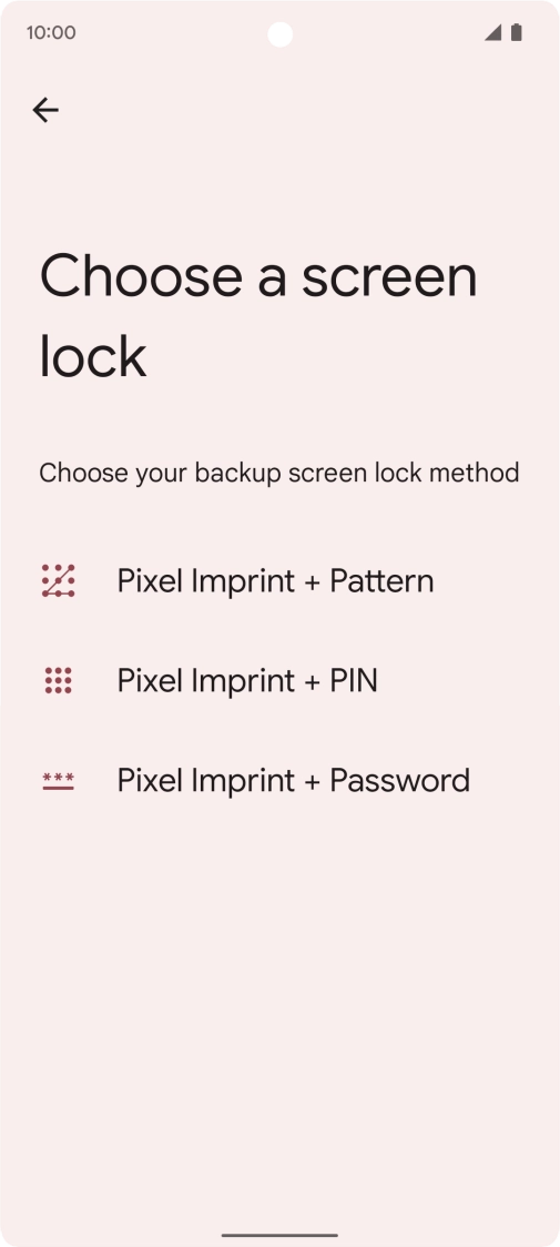 Press the required phone lock code and follow the instructions on the screen to create an additional phone lock code.