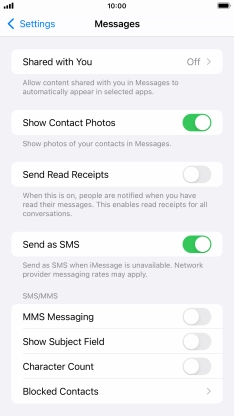 Press the indicator next to 