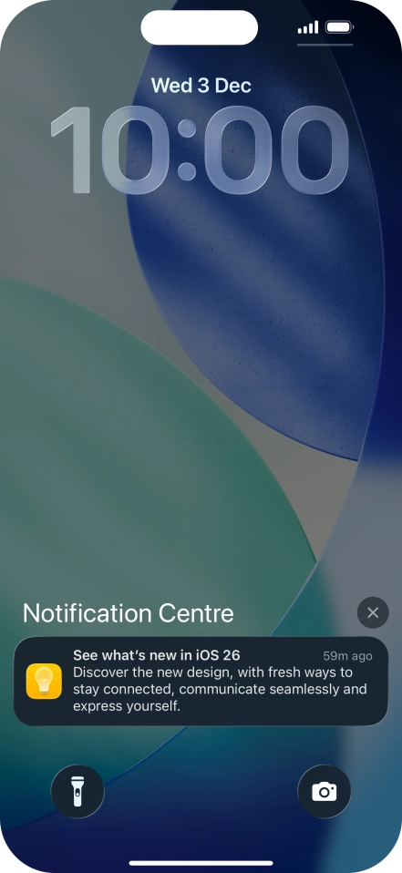 Press the required notification and follow the instructions on the screen to use the selected function.