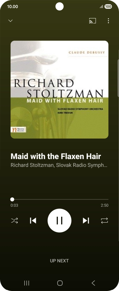 Press arrow right to go to the next audio file.