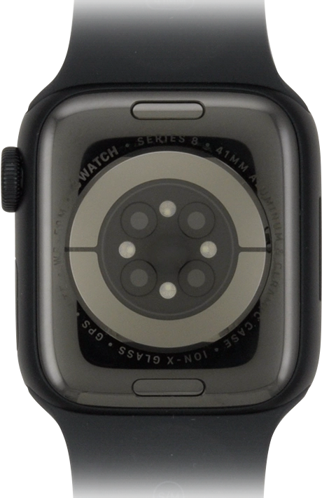 Place the back of your Apple Watch on the magnetic charger allowing it to click into place.
