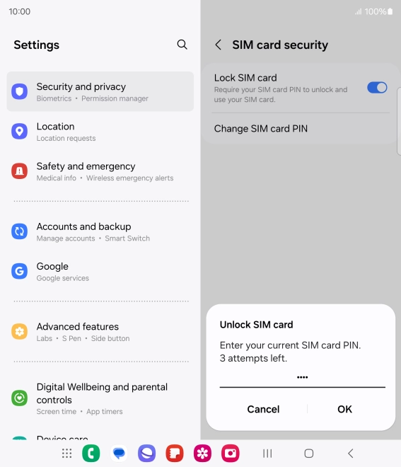 Key in your PIN and press OK. The default PIN is 1111.