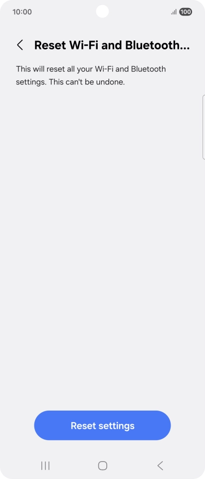 Press Reset settings.