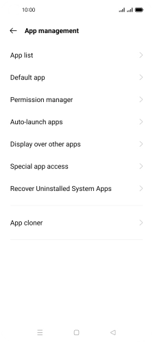 Press Permission manager.