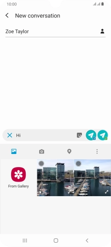 Press the picture icon.