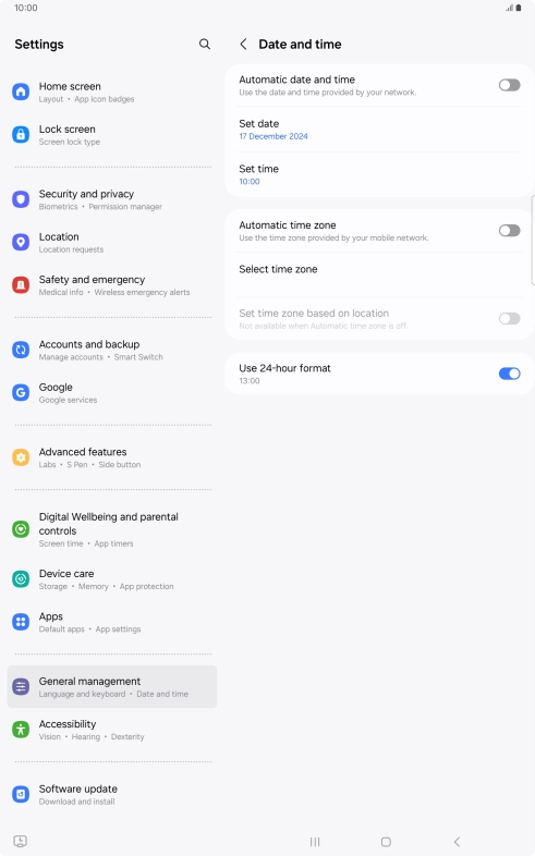 Press the indicator next to 