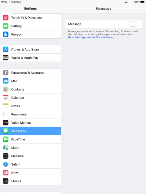 Press the indicator next to 