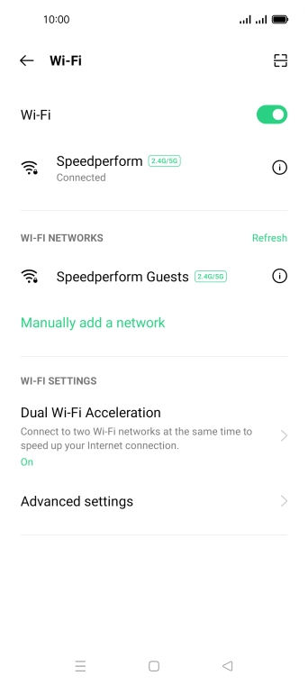 Press the Home key to return to the home screen.