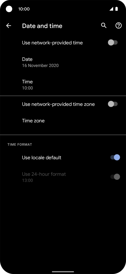 Press the indicator next to 