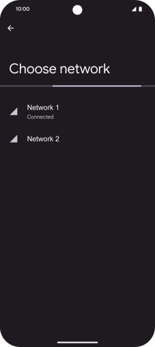 Press the required network.