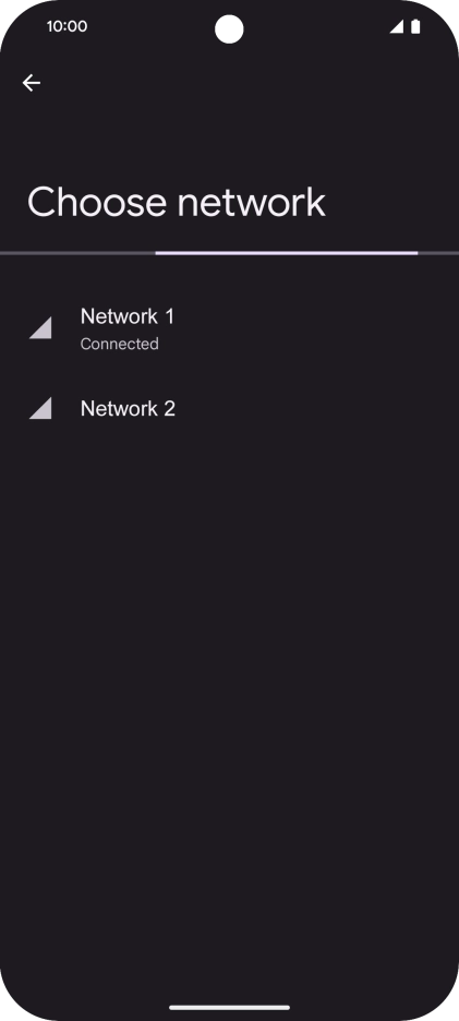 Press the required network.