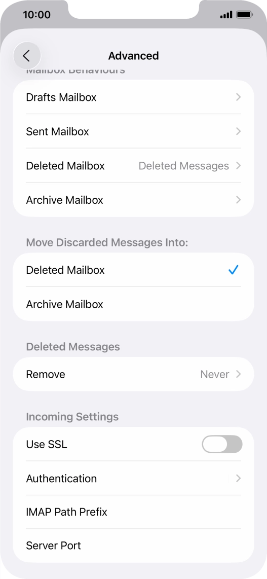 Press the indicator next to 
