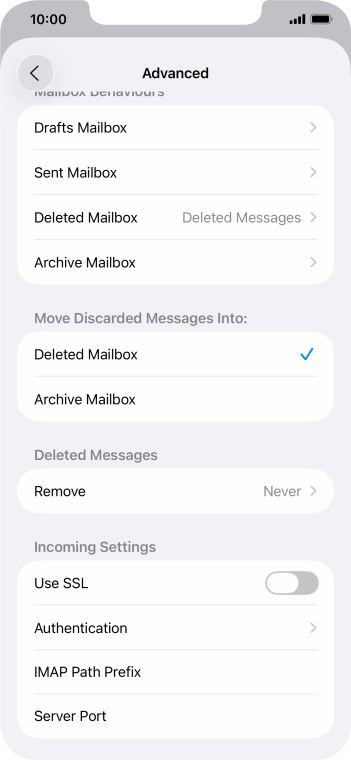 Press the indicator next to 