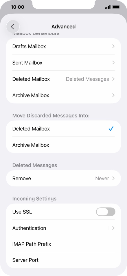 Press the indicator next to 