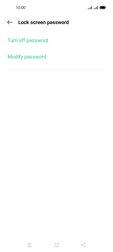 Press Turn off password.