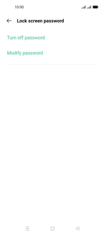 Press Turn off password.