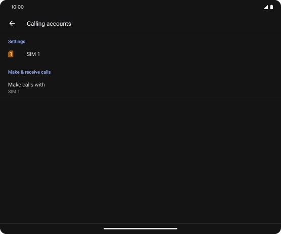 Press the name of the SIM.