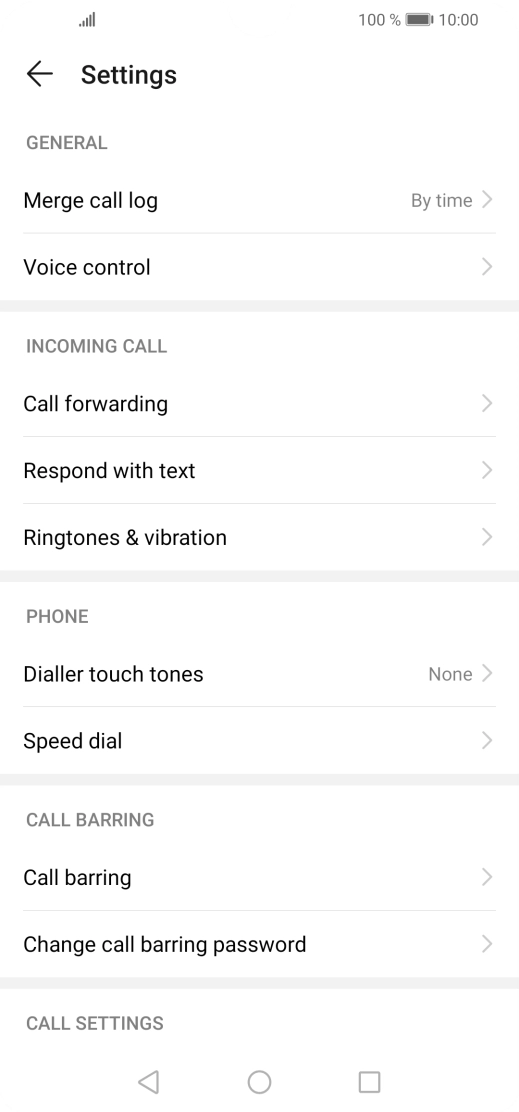 Press Call forwarding.
