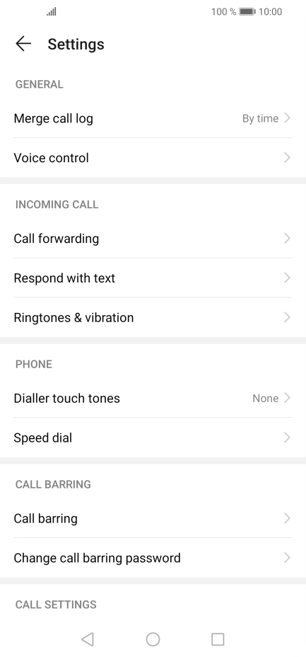 Press Call forwarding.