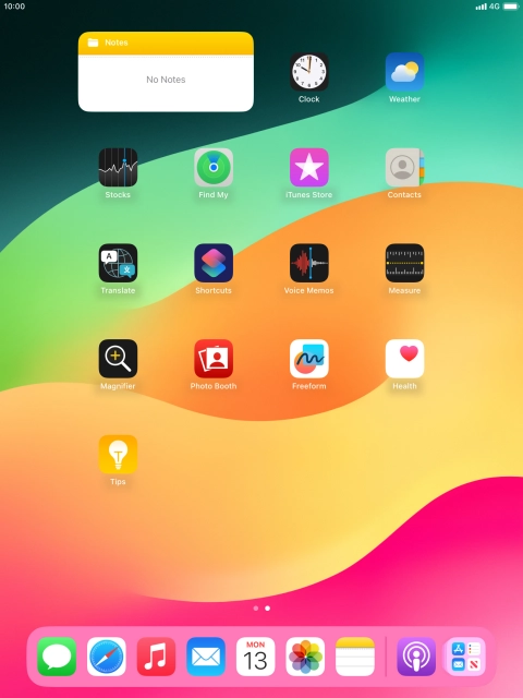If you're using a Widget Stack: slide up or down on the stack to select the required widget.