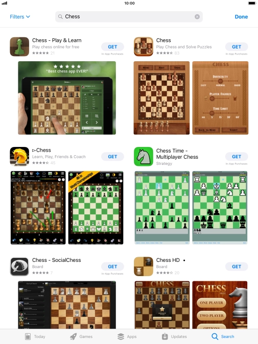 Press the required app.