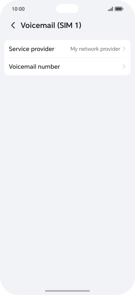 Press Voicemail number.