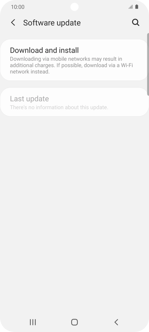 Press Download and install. If a new software version is available, it's displayed. Follow the instructions on the screen to update the phone software.