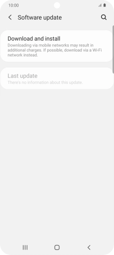 Press Download and install. If a new software version is available, it's displayed. Follow the instructions on the screen to update the phone software.