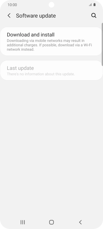 Press Download and install. If a new software version is available, it's displayed. Follow the instructions on the screen to update the phone software.