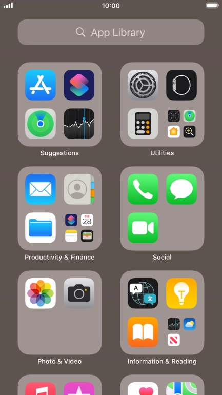 Press the required app.